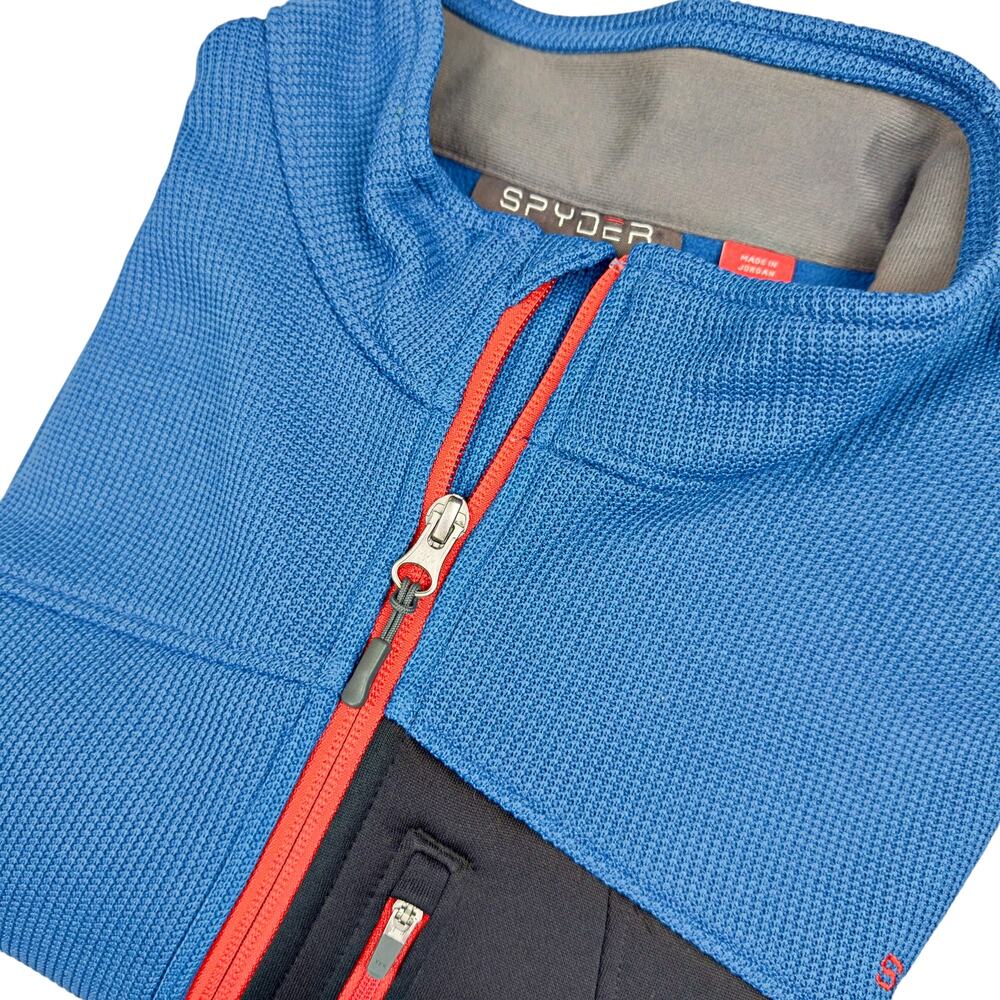 Spyder US Ski Team Men's 1/4 Zip Waffle Knit Pullover Shirt XXL Zip Pockets
